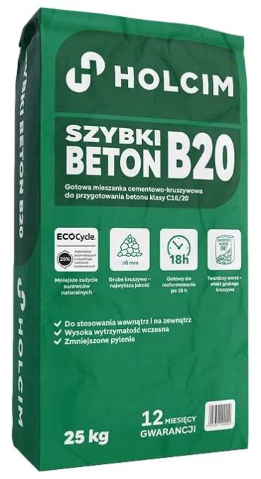 KONKRET BETON B20 25 kg – gotowa sucha mieszanka do posadzek, podkładów i napraw betonu